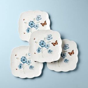Lenox Butterfly Meadow Square 4Pc Dinner Plates 4 Count Multi NWT